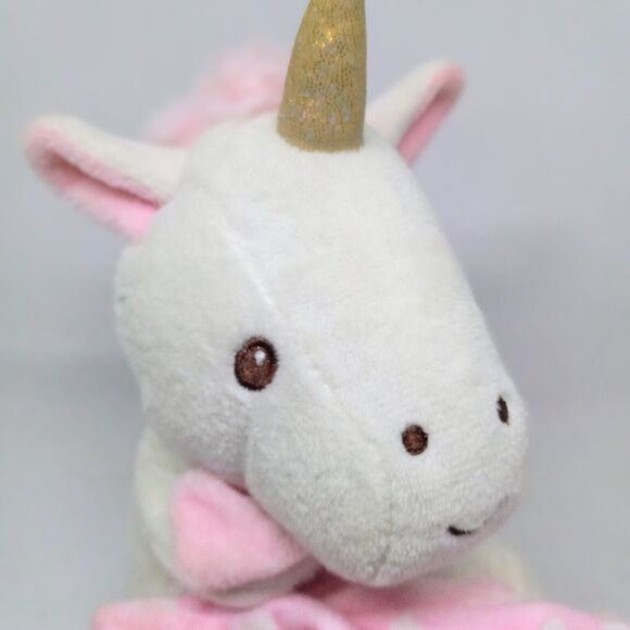 Walgreens Moon And Stars Unicorn Lovey -Minky Dots Blanket-Embroidered Eyes - Picture 5 of 9